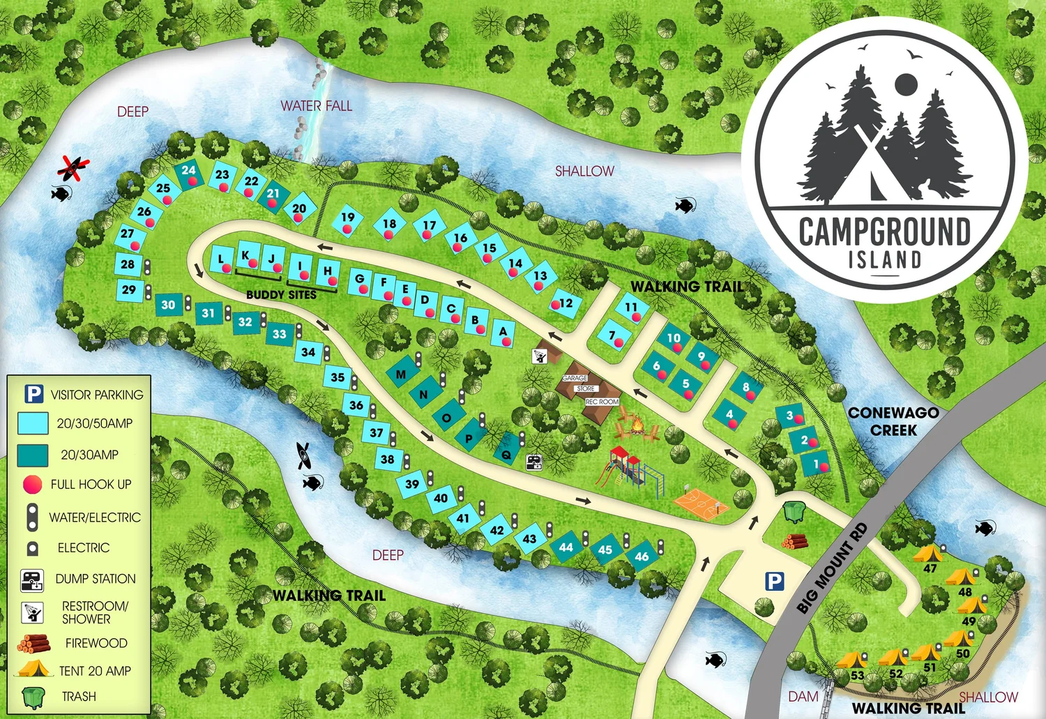 Map — Campground Island
