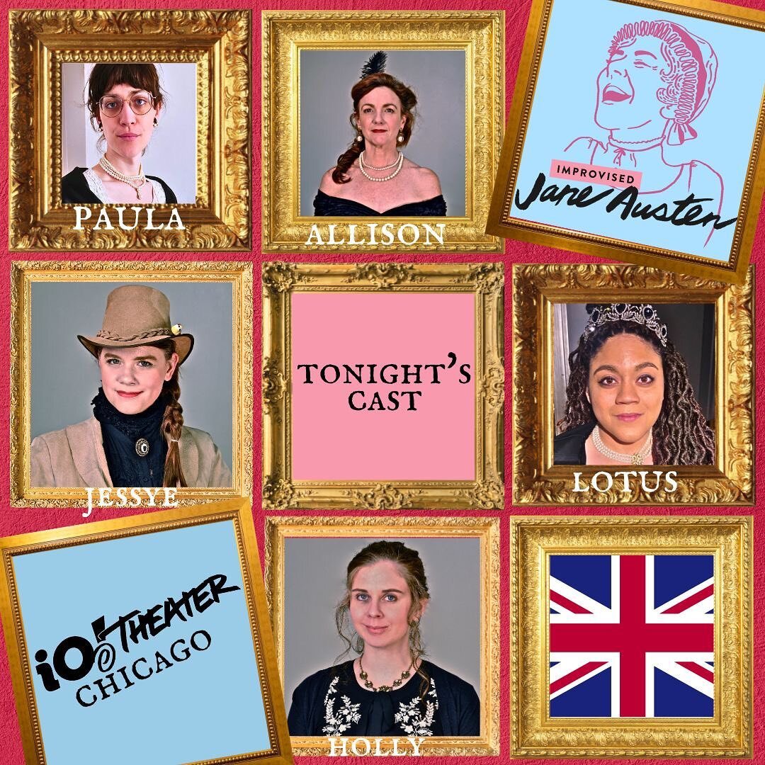 You, too, can be so close to royalty tonight! For all these performs are QUEENS!! 👑❤️👑 @iochicago #janeaustenfan #improvcomedy #improvausten #chicagocomedy #austen #janeausten #livetheatre #saturdaynight #improvisednovel #booklovers #datenight #gir