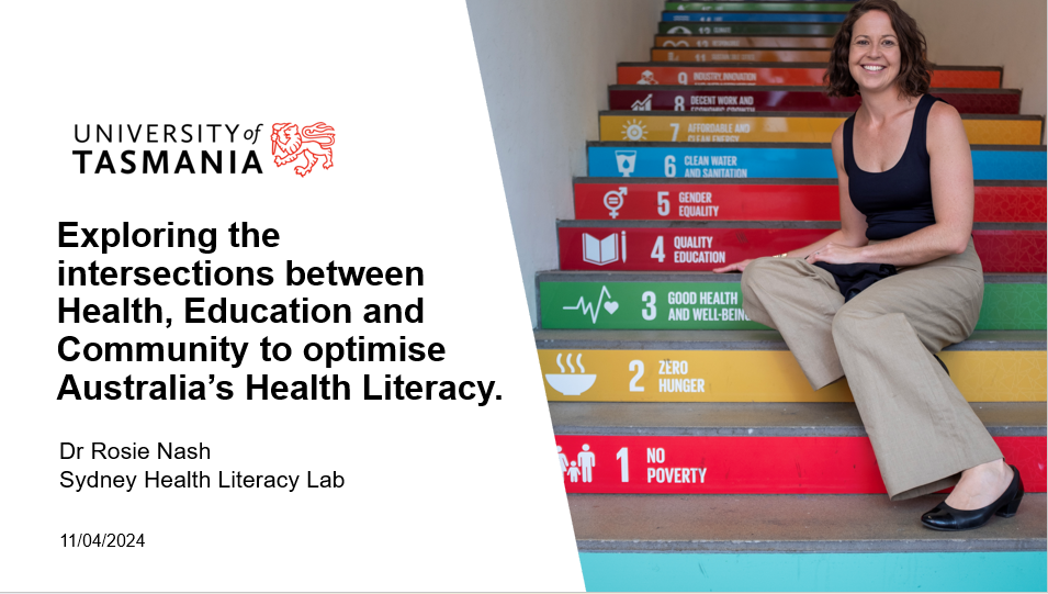 Exploring the intersections between Health, Education and Community to optimise Australia’s Health Literacy