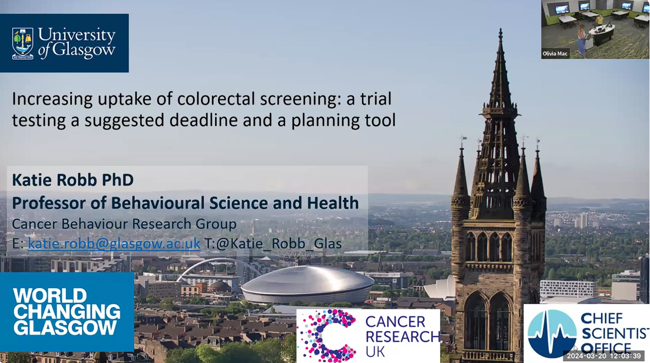 Increasing uptake of FIT bowel screening: The TEMPO randomised controlled trial testing a suggested deadline and a planning tool in Scotland, UK.
