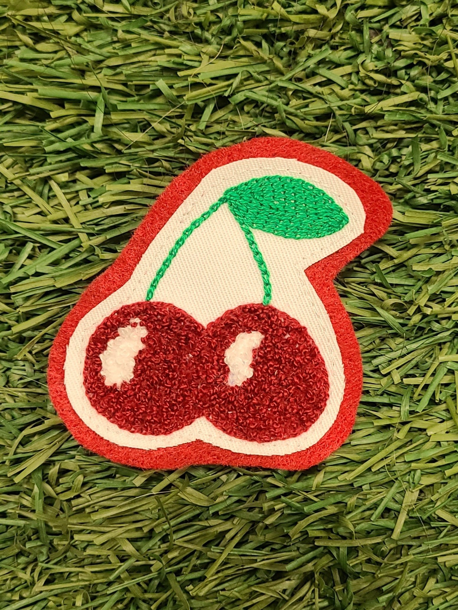 Cherry Chainstitch Patch
