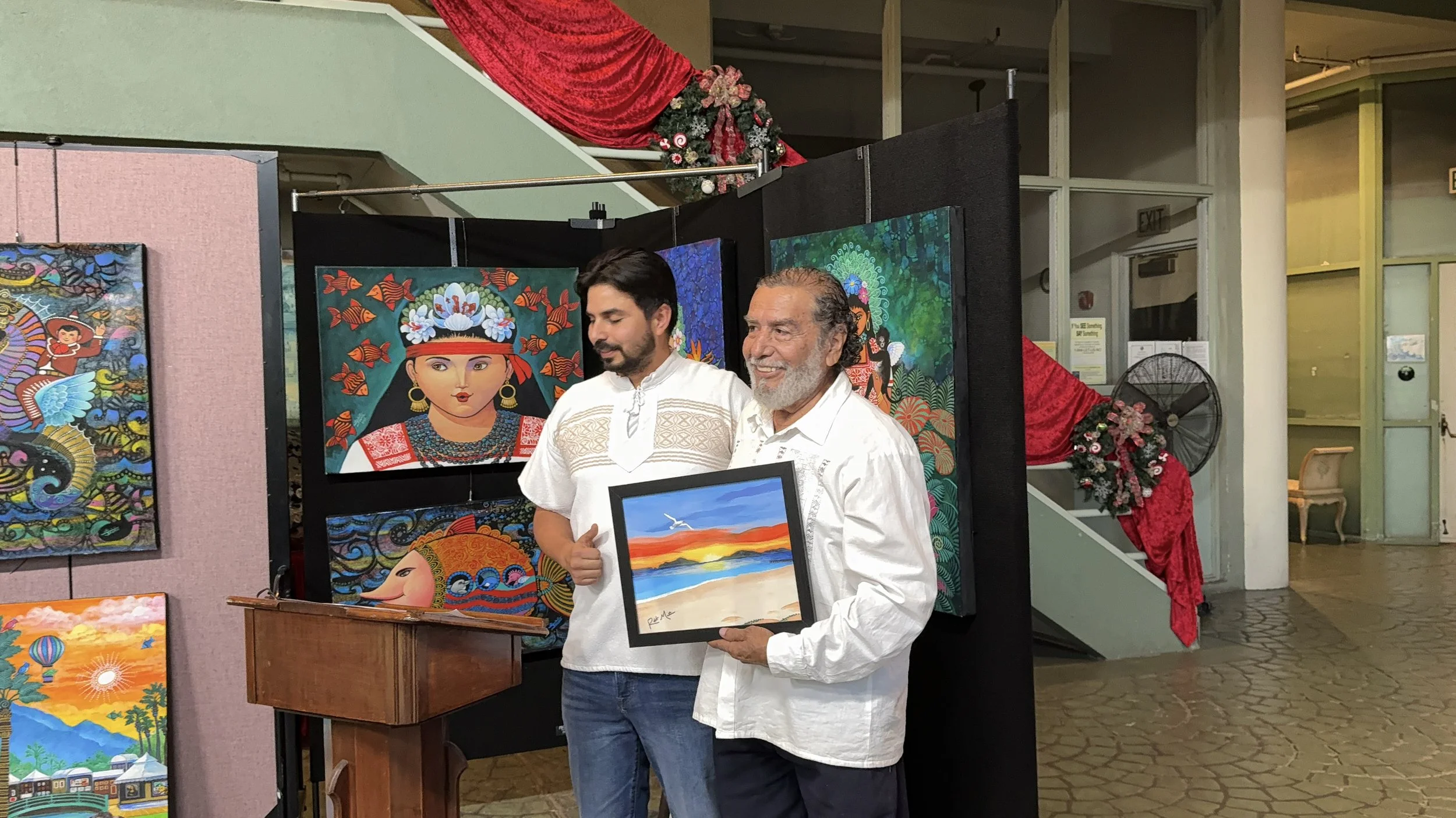 Gifting one of my paitings to one of my favorite artists.
