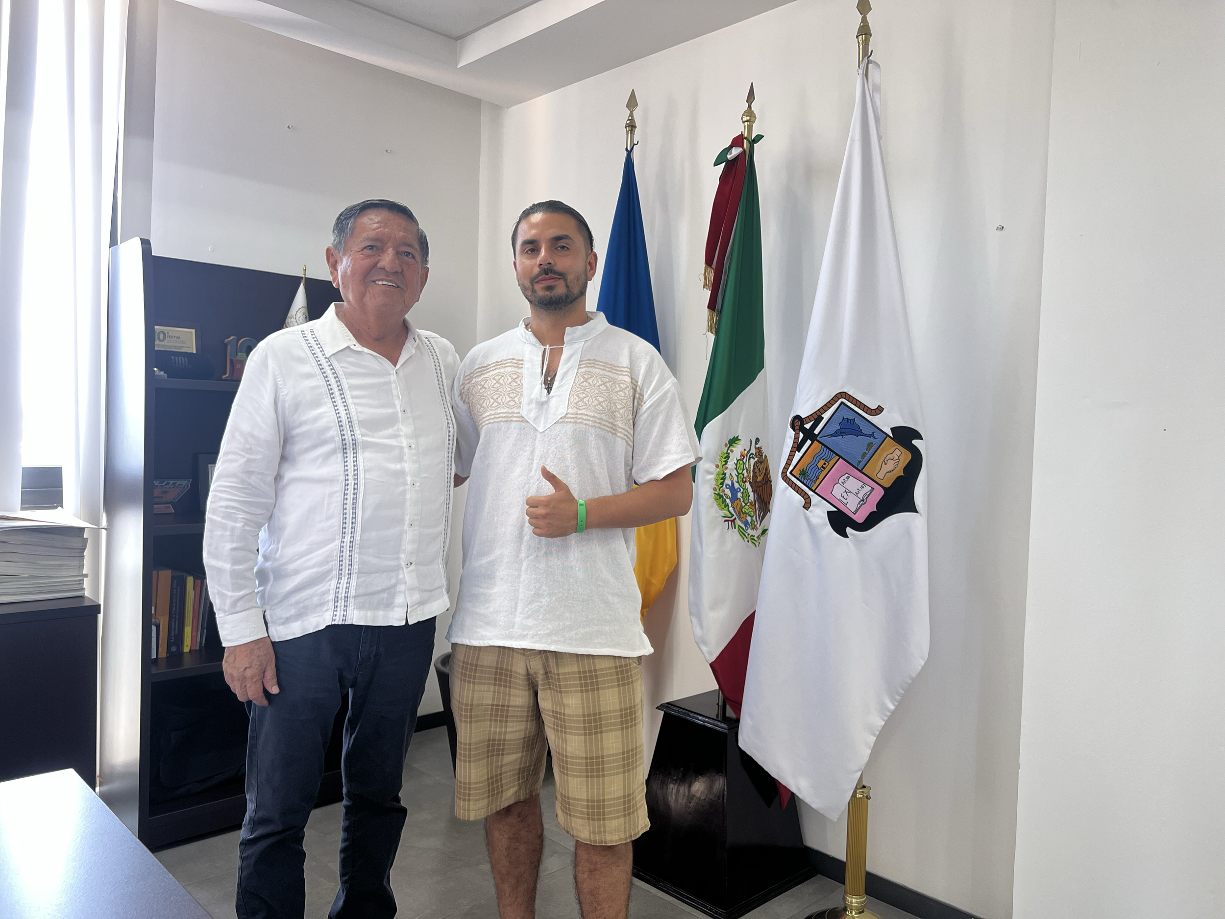 Me and the mayor of Puerto Vallarta, Mexico. Mayors are called presidents.