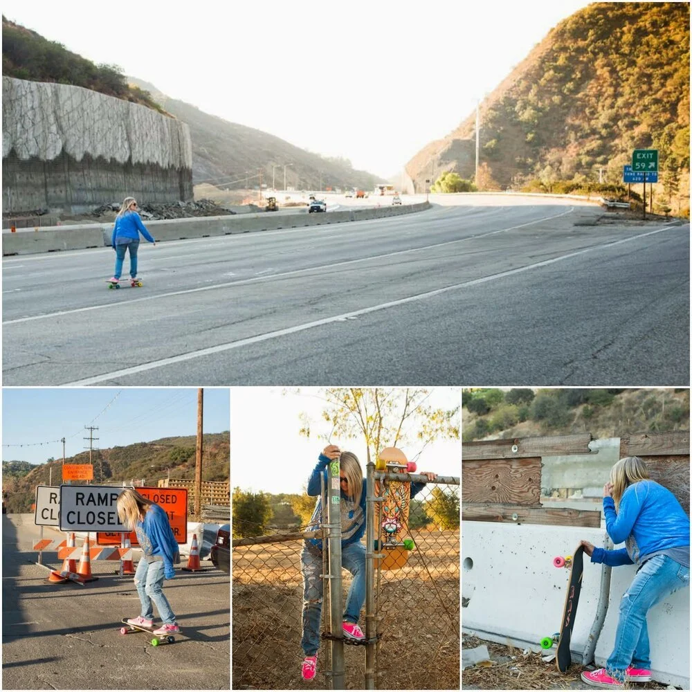 Skateboarding Down The 405 Fwy.