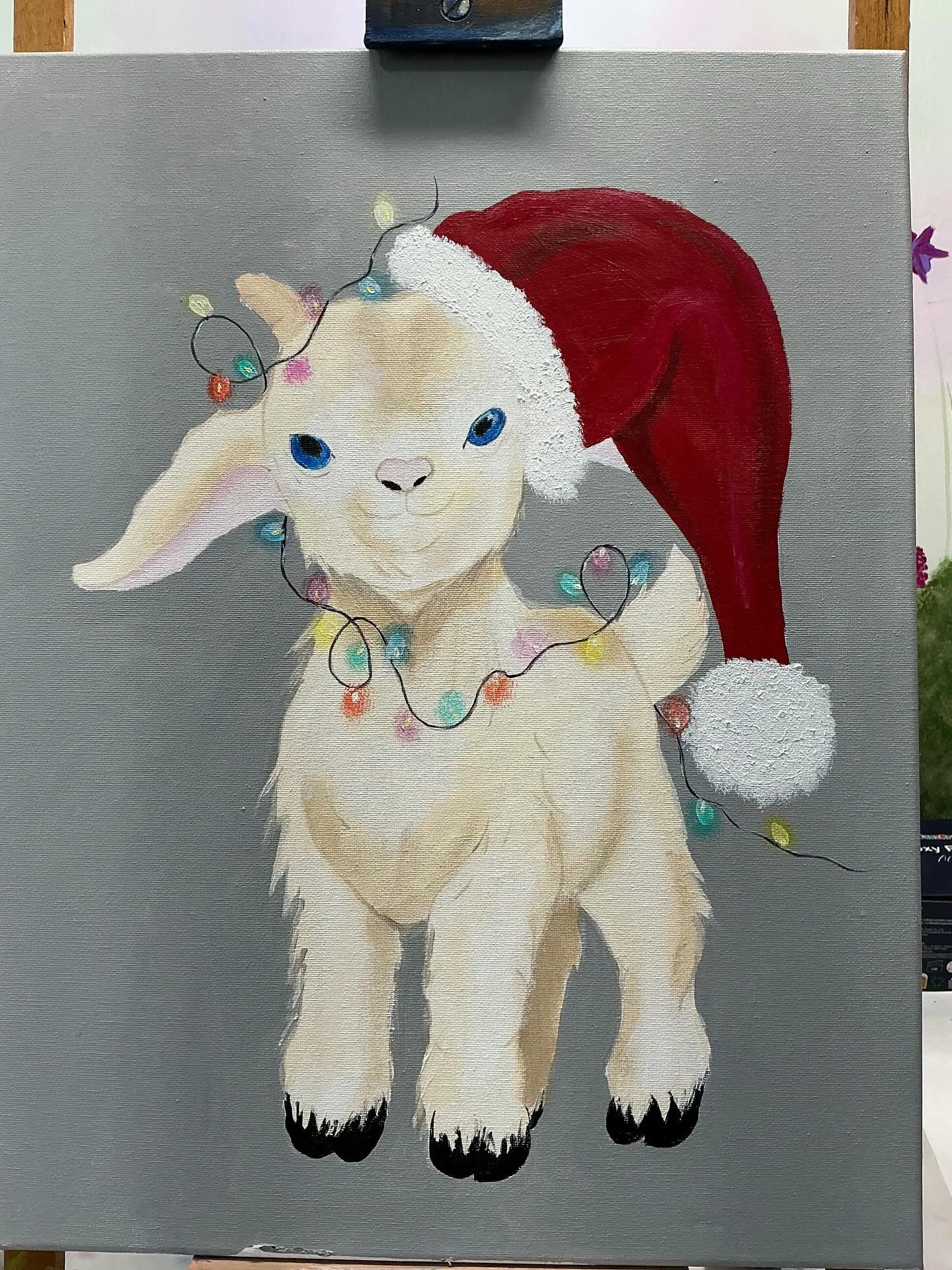 Join us for a Sip and Paint experience at Hollow Oak Acres!🐐🤍🎨 
Description
November 21, 2025 @ 4:30 pm in Lincoln, CA
Paint &amp; Sip: &ldquo;Christmas &lsquo;Kid&rsquo; Wrapped in Lights&rdquo;  Join us at Hollow Oak Acres in Lincoln, CA for a f