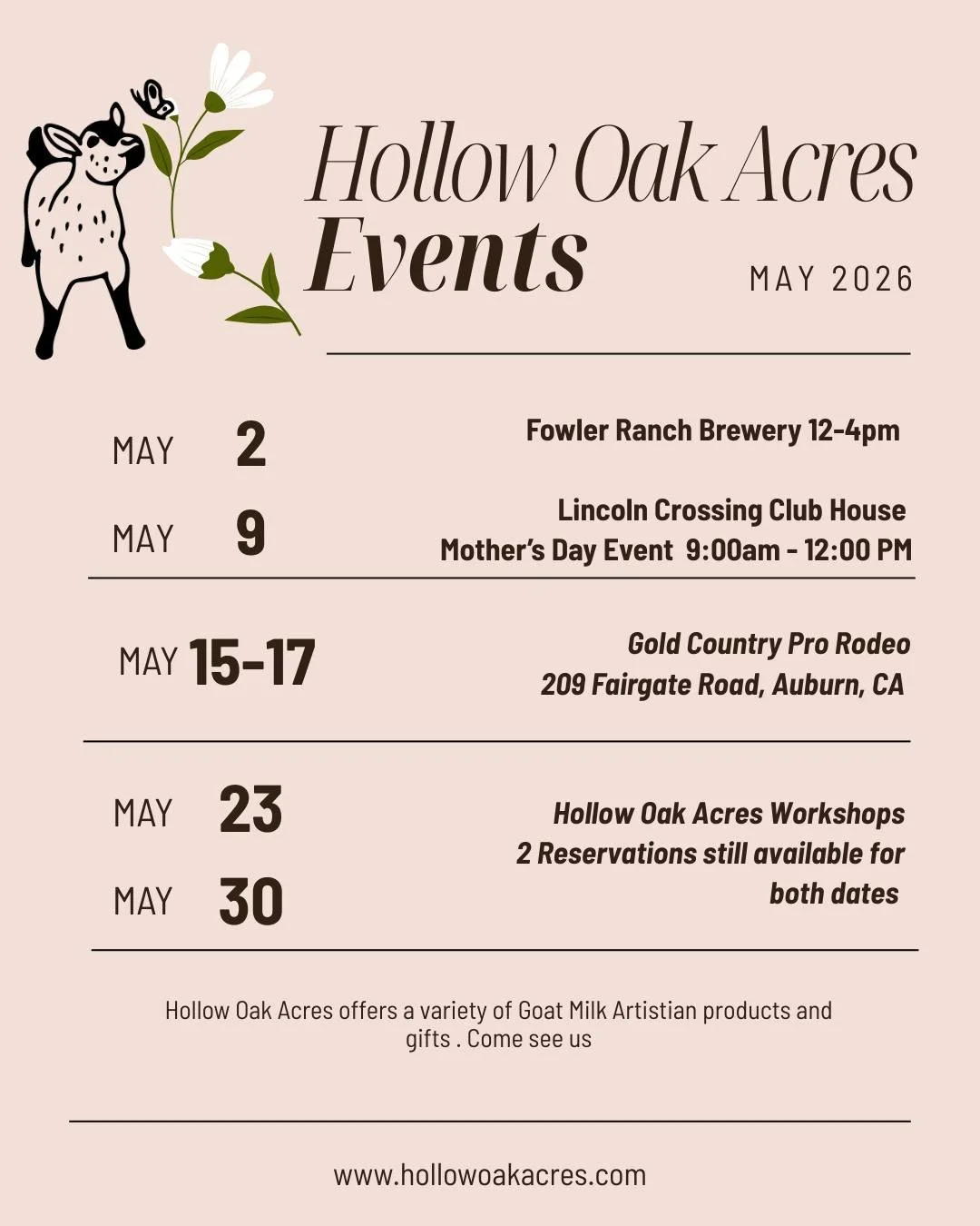 Come see us tomorrow Saturday, May 2nd 12-4pm at Fowler Ranch Farm Brewery