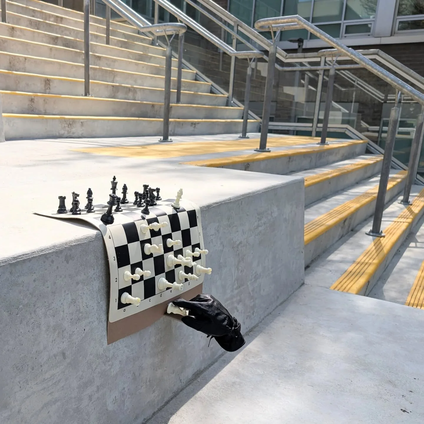 Captured a couple of shortlived pop-up art installation during a break today.  @langaracollege