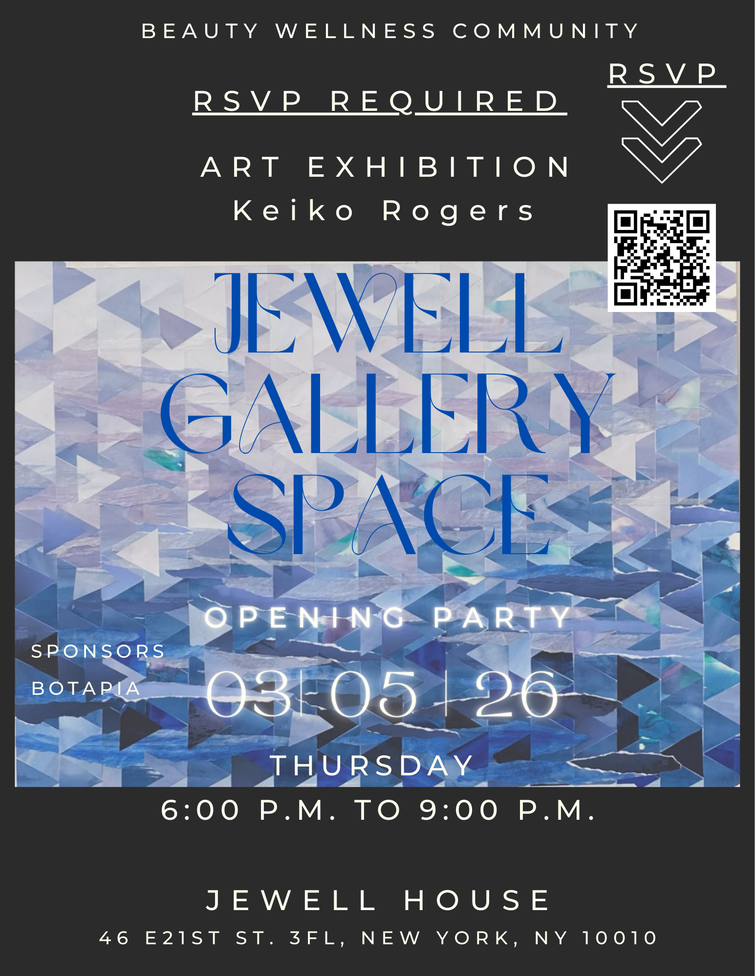 Jewell House Gallery Opening Reception Vol.16:&nbsp; “Inner Landscape”&nbsp; with Keiko Rogers