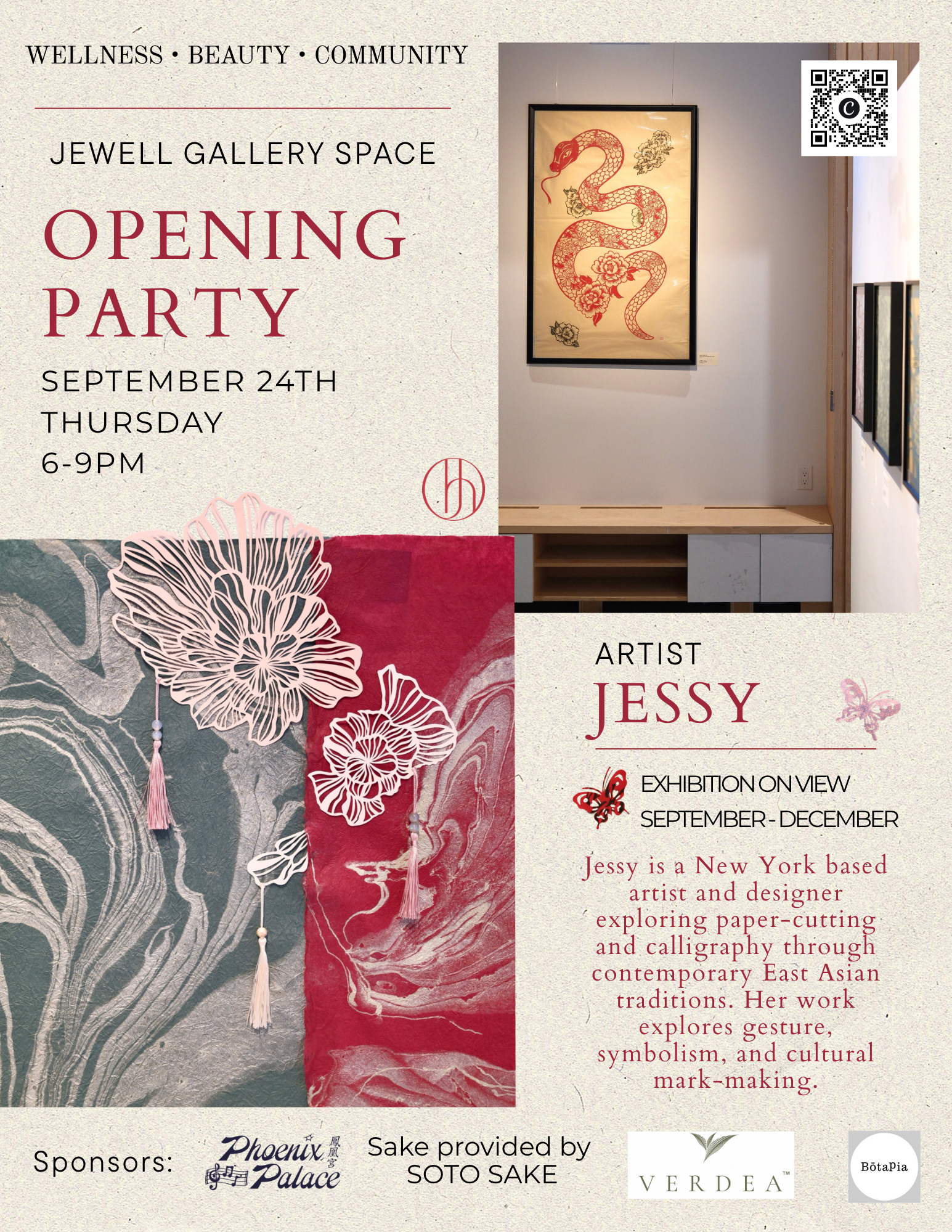 Jewell House Gallery Opening Reception Vol.18:&nbsp; “THE SPACE BETWEEN” with JESSY