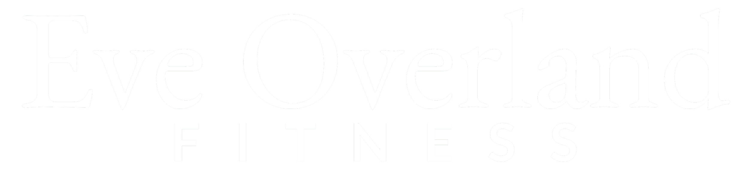 Logo of Eye Overland Fitness with the name in white text on a black background