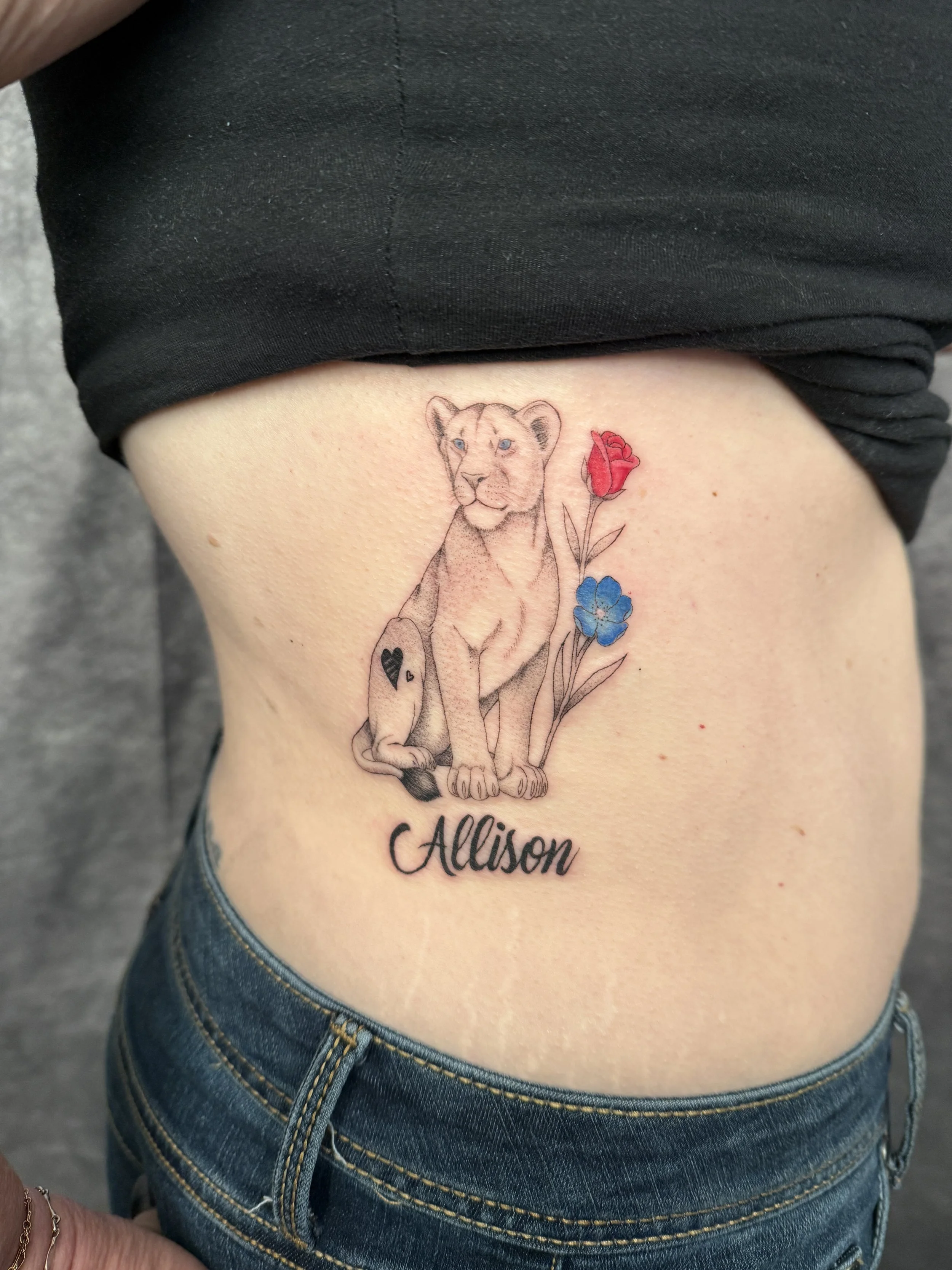 Lioness and Birth Flowers.JPG