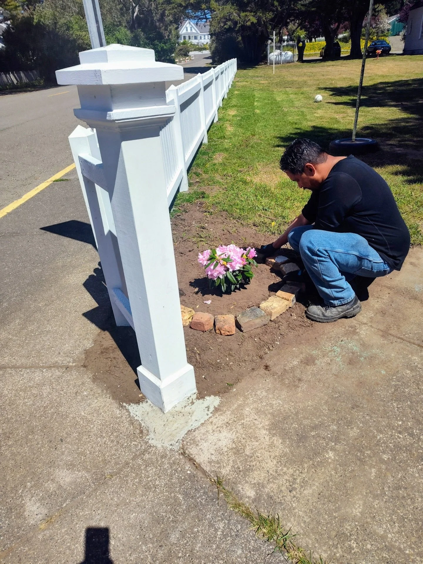 Finishing touch to our Fence Project! Thank You Rotary Club of Mendocino, MUSD and Mendo Mill! Come celebrate with us this Saturday for the ribbon cutting ceremony!!! ✂️