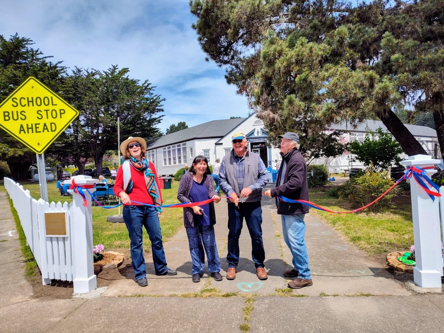 Ribbon cutting ceremony on CCM&rsquo;S beautiful new fence❤️Thank You Rotary Club of Mendocino !!! What a perfect day!! @mendocinorotary