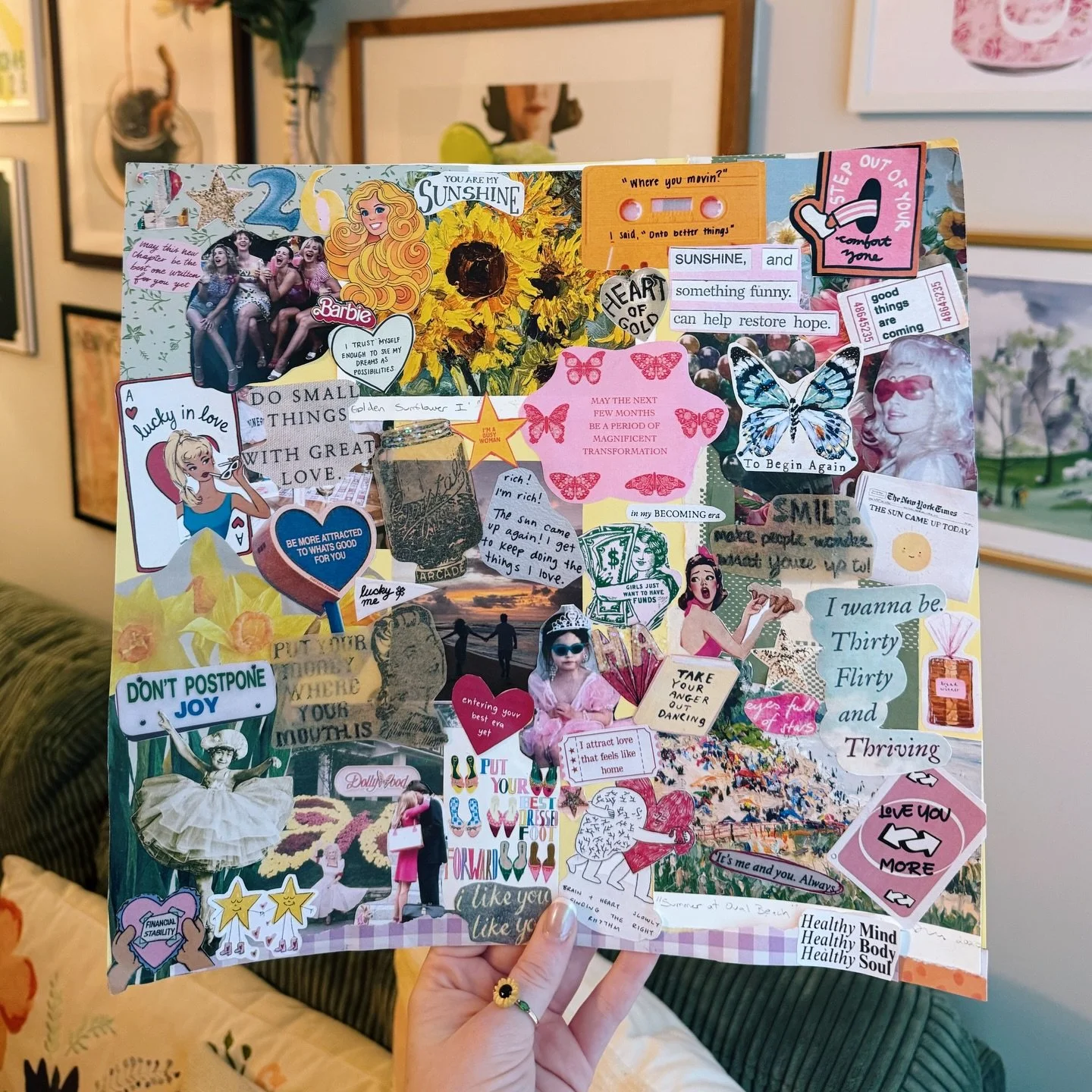 Finally settling back into NYC after 4 months of &ldquo;go go go&rdquo;. Got to do a *very* belated 2026 vision board night with my fav blondies and set some intentions for the year:

With so much anger and uncertainty that lies out of our control gl