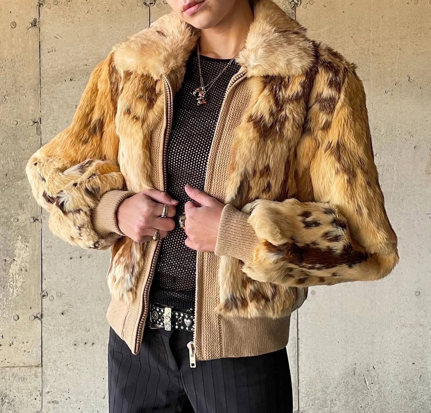 PELLICULE ペリキュールfront gather furcoat PELLICULE front gather furcoat