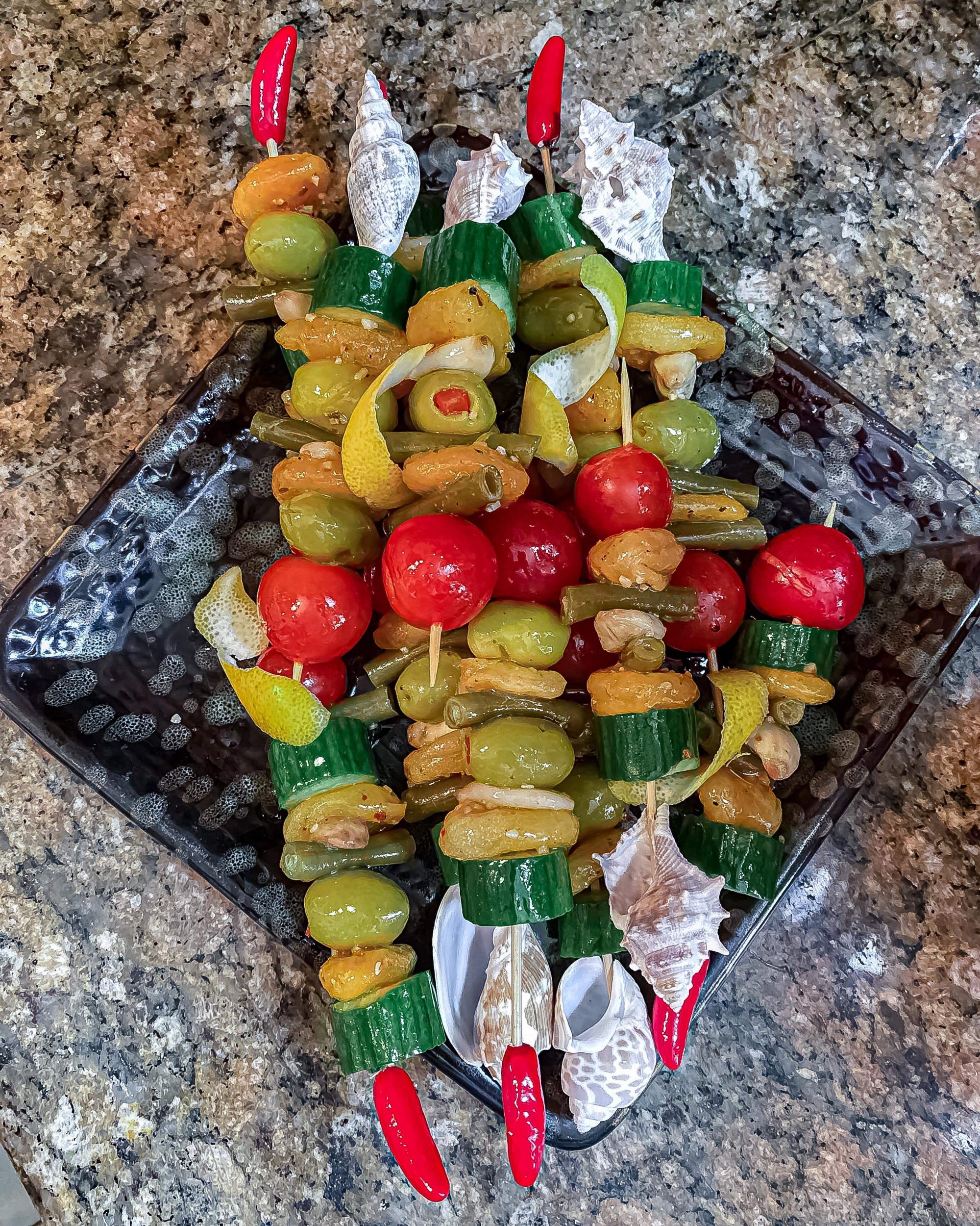 Meat &amp; Dairy free version of the Marinated Italian Antipasto Skewers