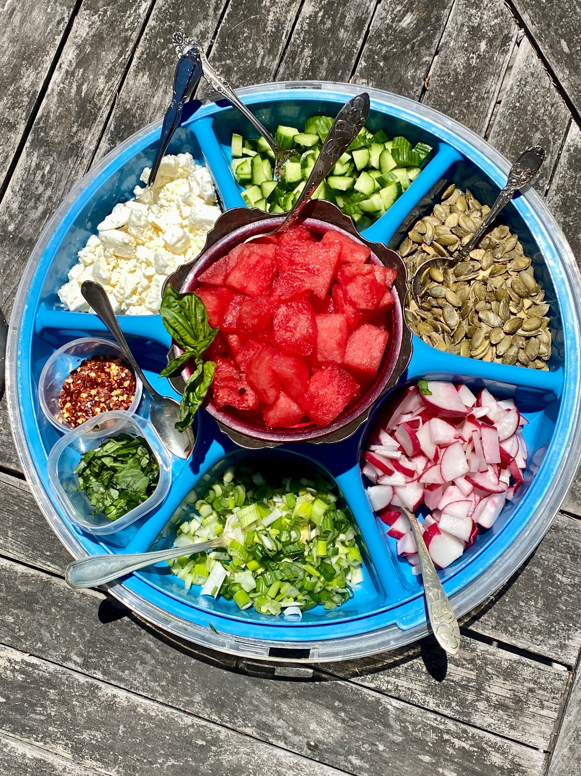 Watermelon chili toppings