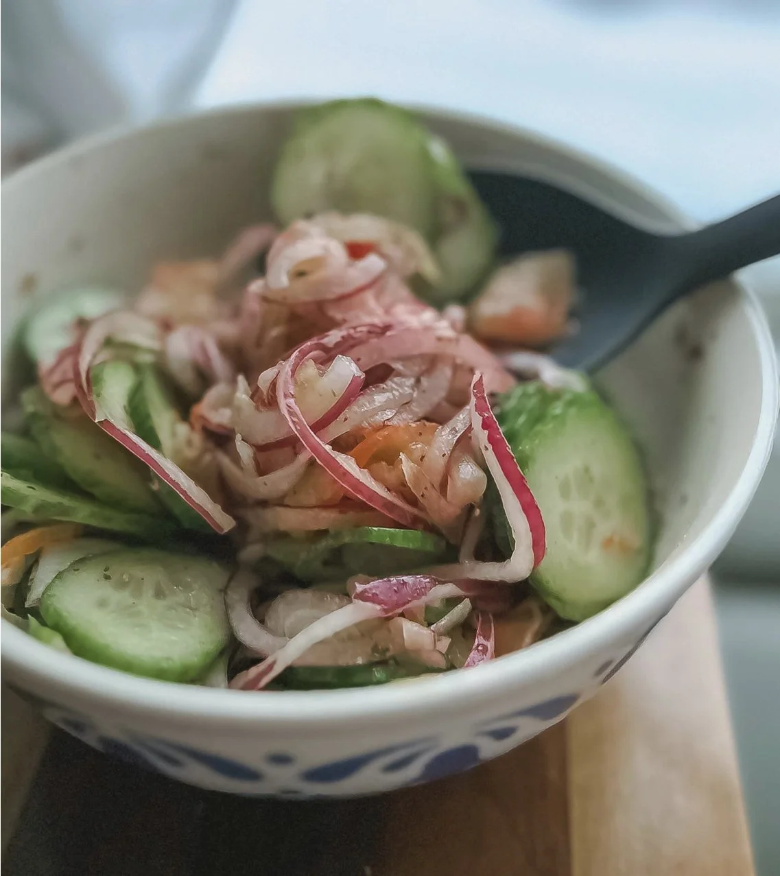 Southern-Style Cucumber, Tomato, and Red Onion Salad