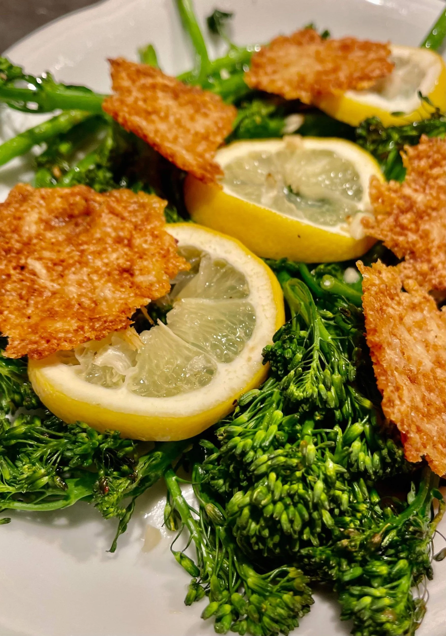 Roasted Broccolini and Lemon With Parmesan