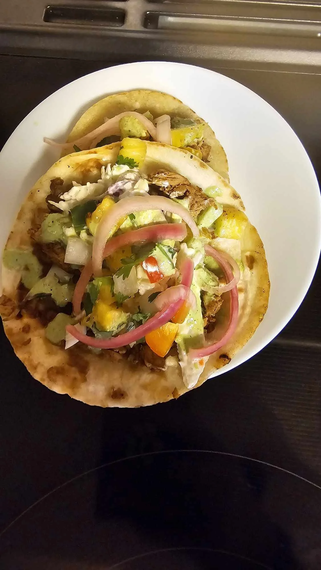 Hot Honey Chicken Tacos with Ranch Slaw