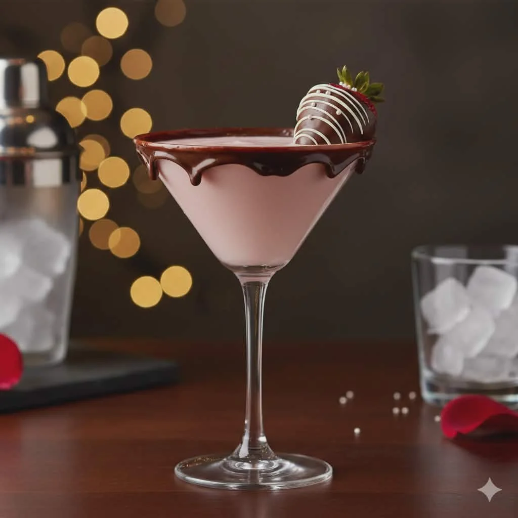 Chocolate Strawberry Kiss Martini