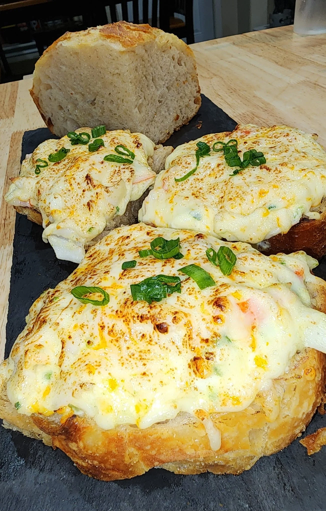 Crab Bake on Sourdough Crostini