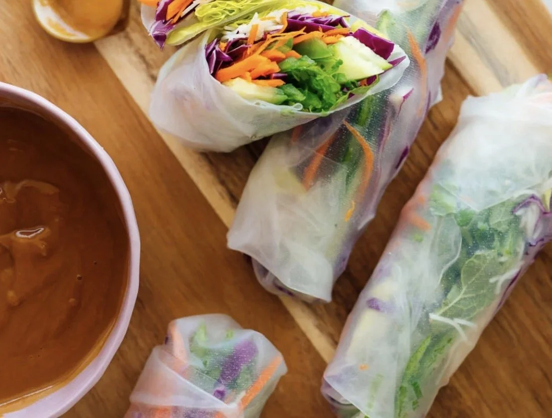 Fresh Spring Rolls with Peanut Sauce