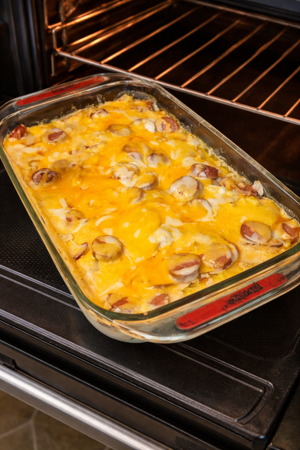Kielbasa Sausage Cheesy Potato Bake