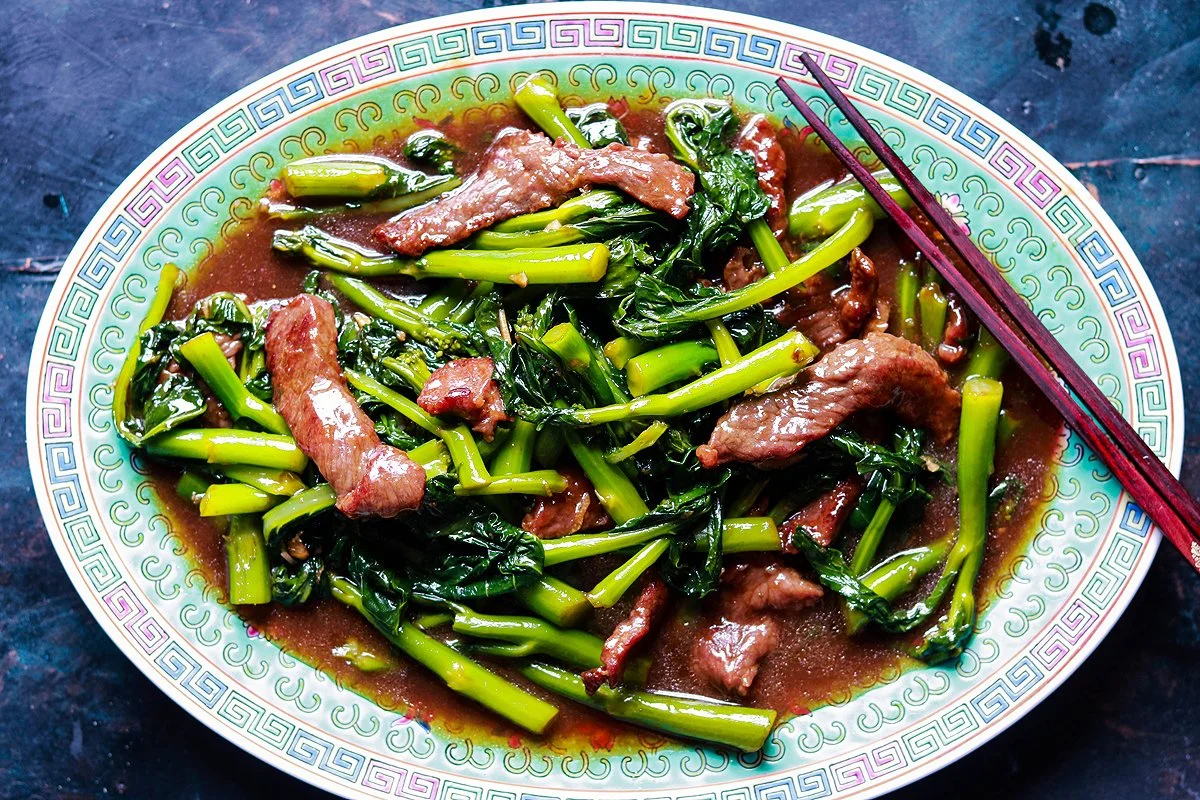 Stir Fried Beef and Gai Lan