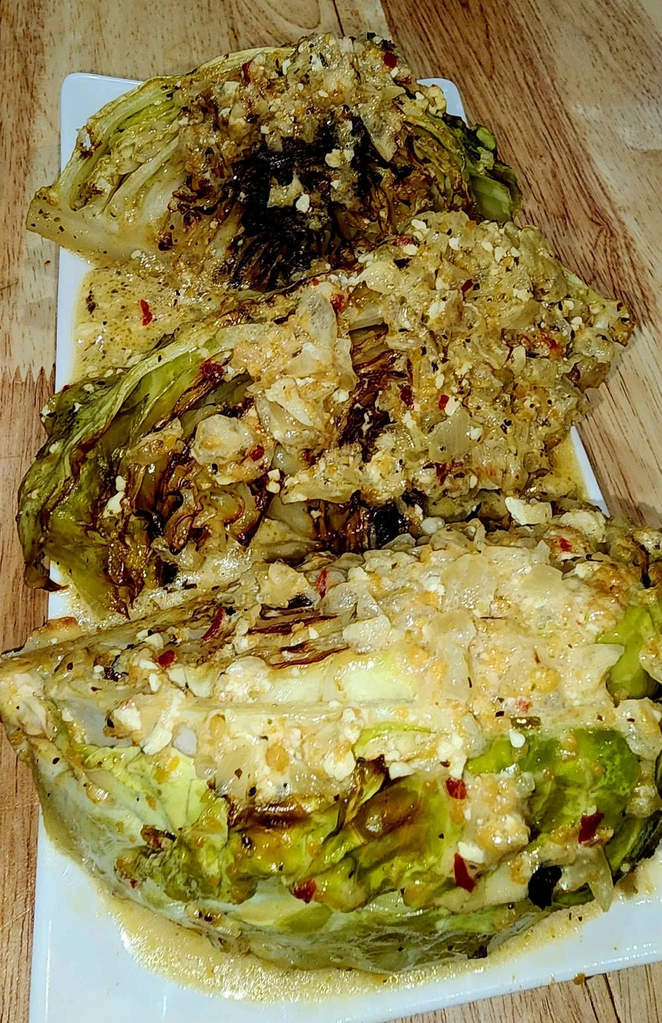 Garlic Parmesan Melting Cabbage