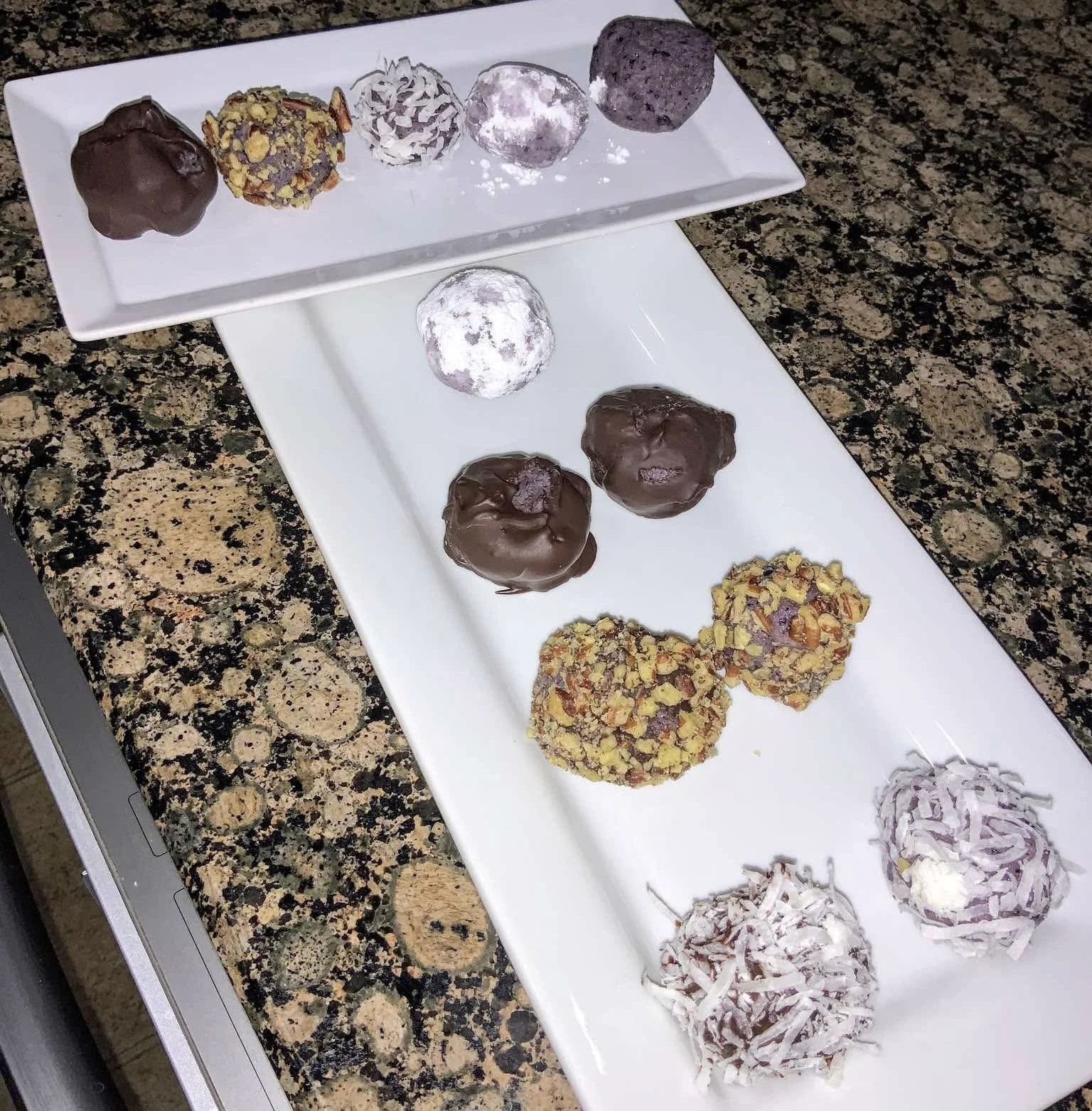 3 Ingredient No Bake Blueberry Cake Balls