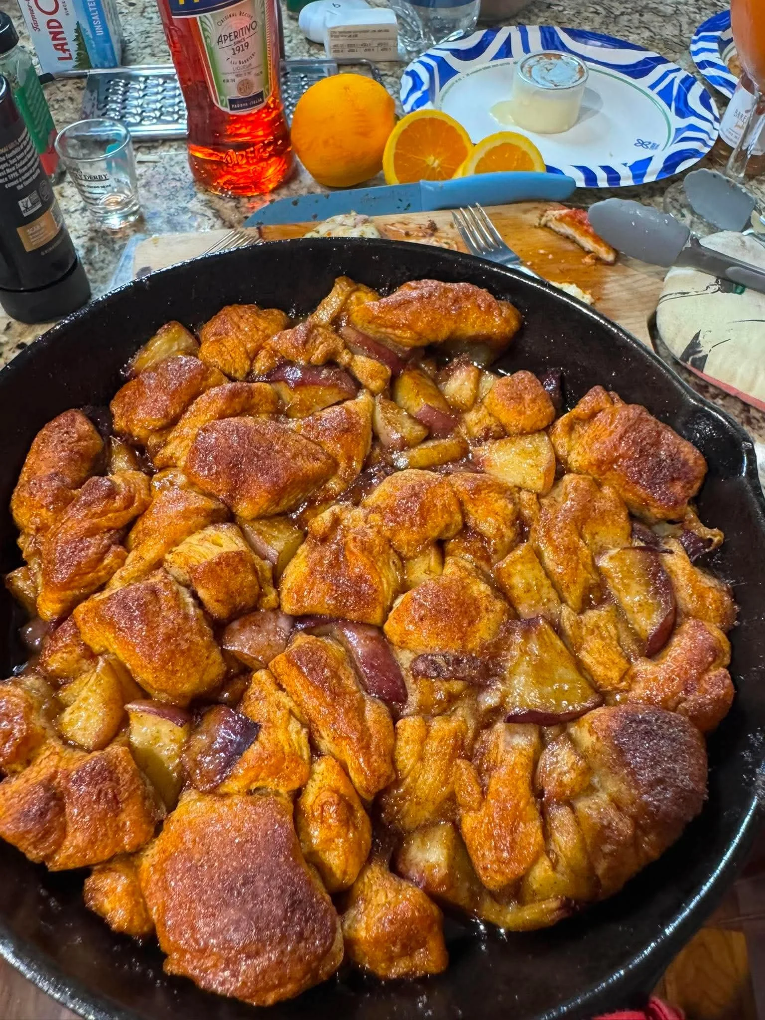  Cinnamon Roll Peach Monkey Bread