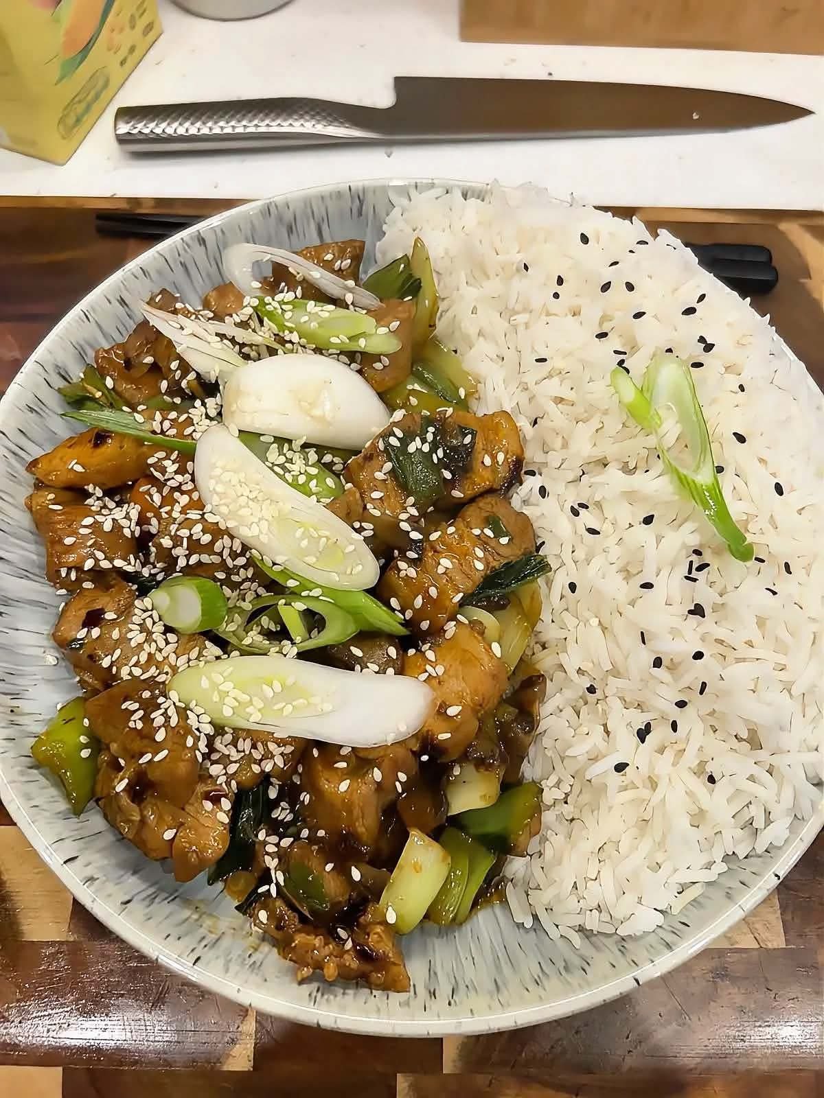 Chinese Crispy Chilli Belly Pork Stir Fry