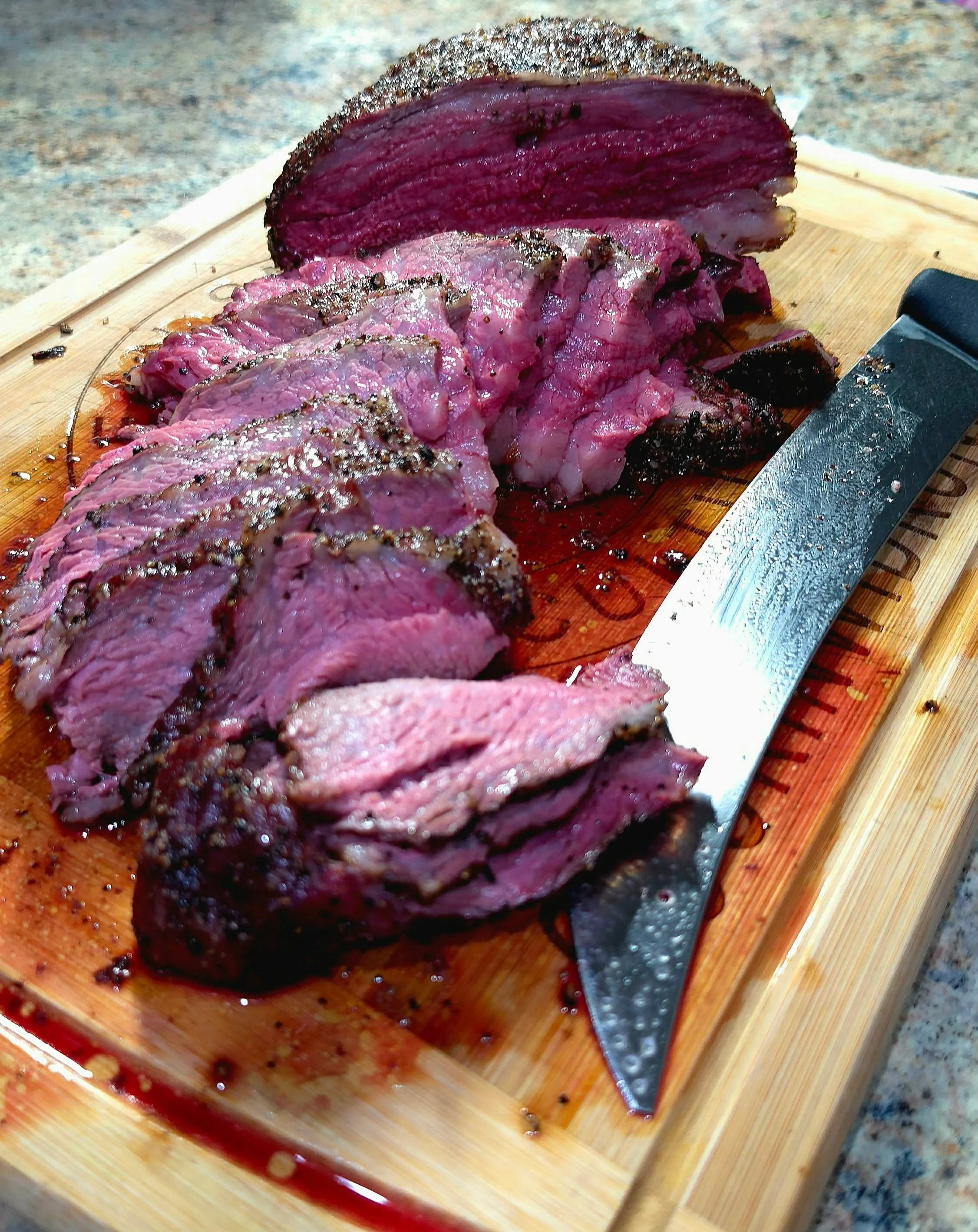 Open Fire Greek Tri Tip Sandwich