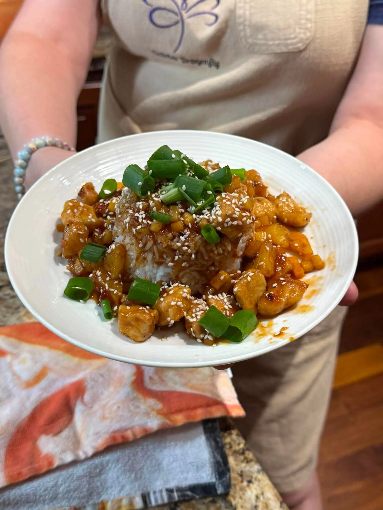 Sweet &amp; Sour Pork with Peaches, Nectarines, Apples &amp; Pineapple