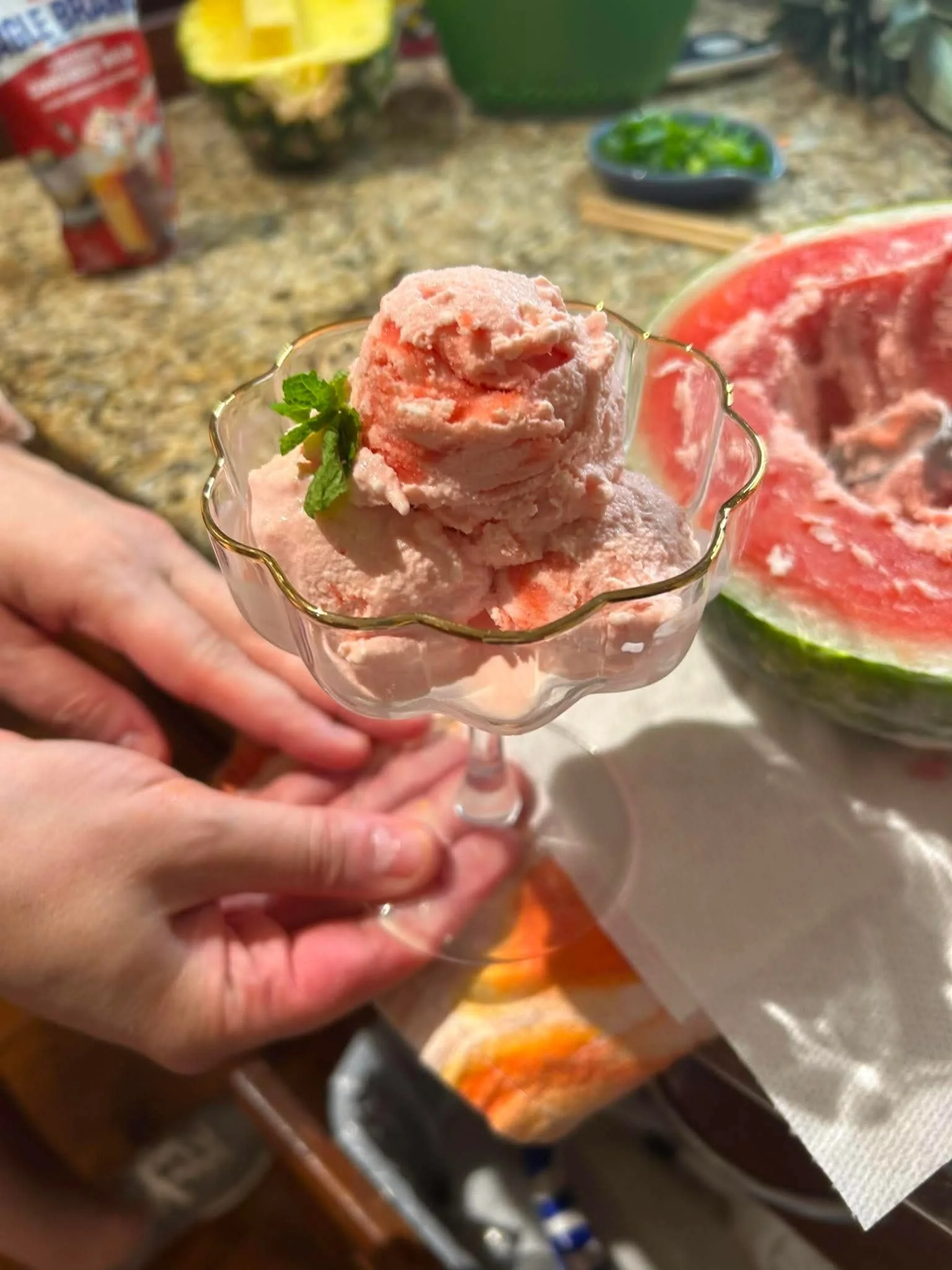 Viral TikTok Watermelon Ice Cream