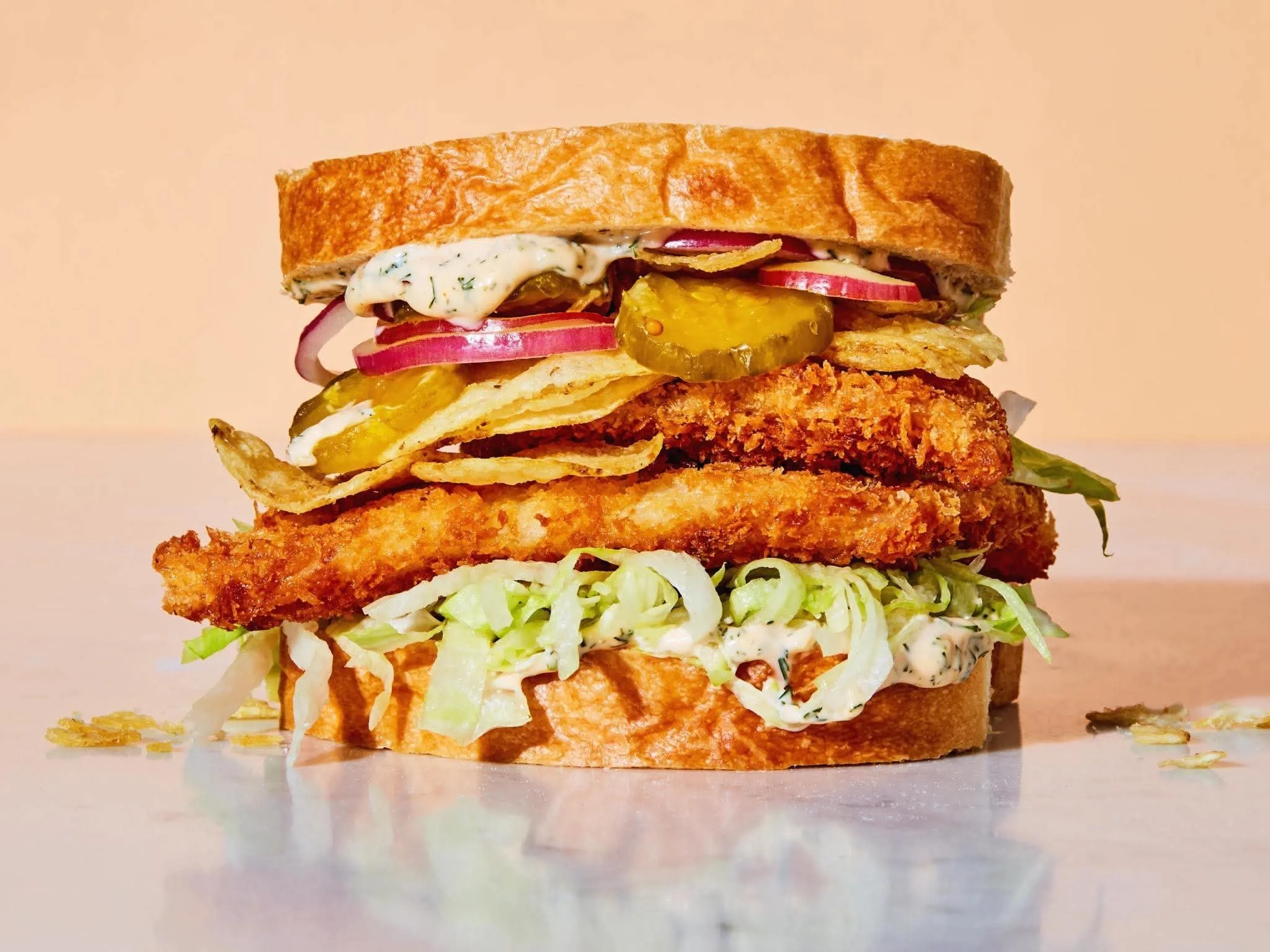 Crispy Flounder Sandwiches