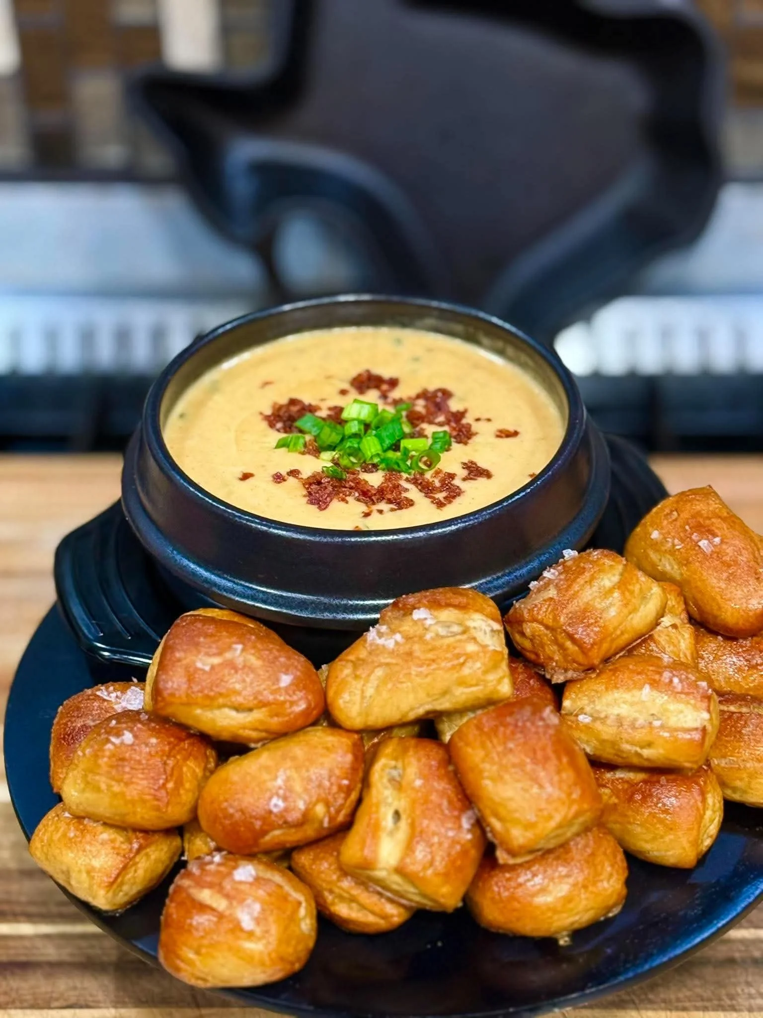 Queen G’s Brown Butter Pretzel Bites with Texas Smokehouse Beer Cheese