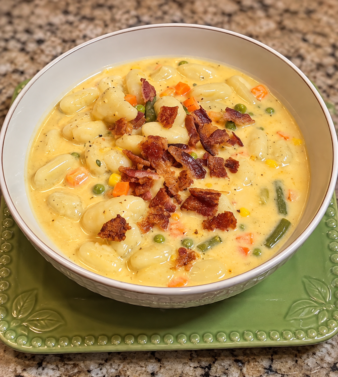 Bacon Cheddar Gnocchi Soup