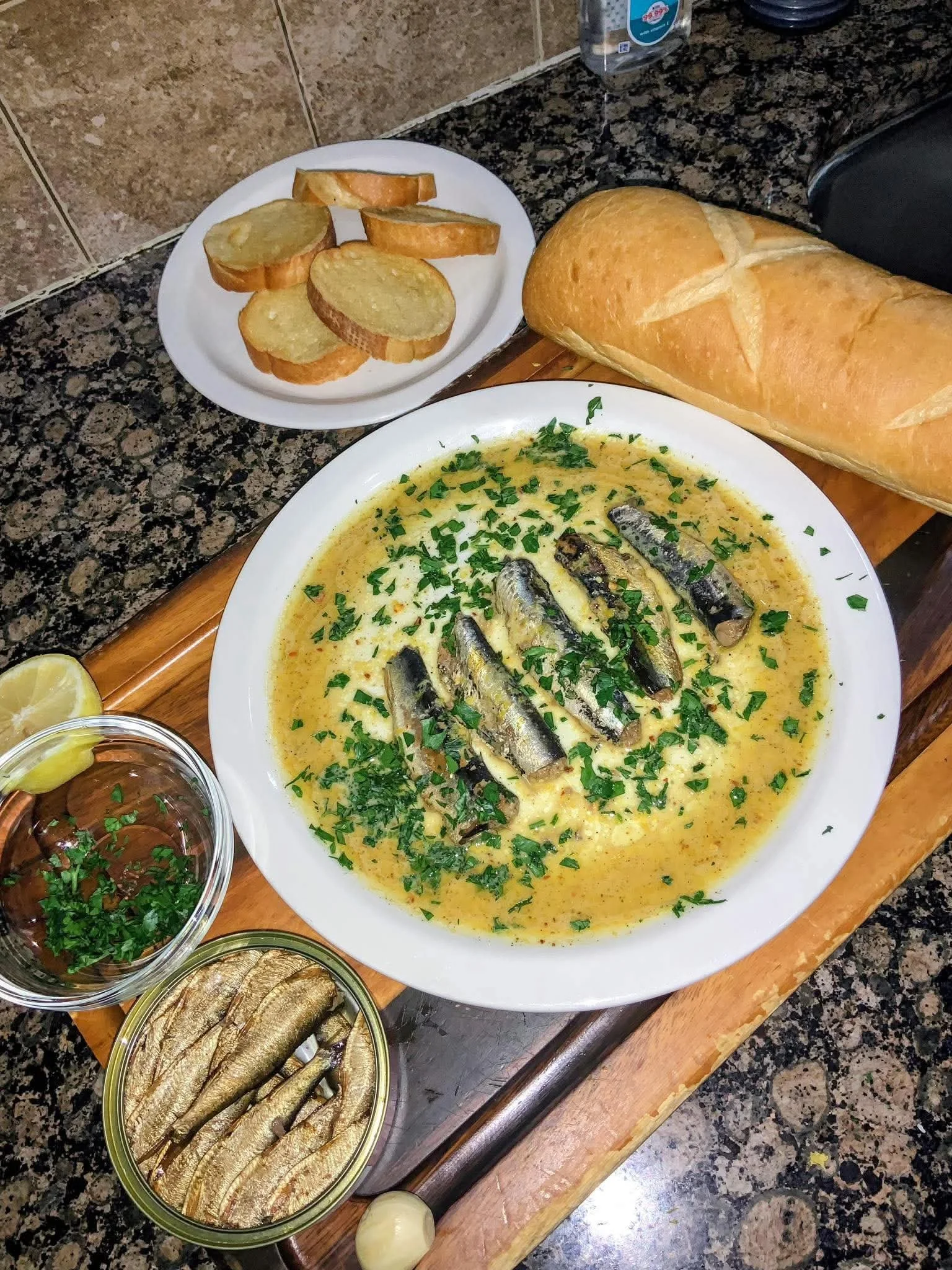 Sardine Toast with Lemon and Parsley