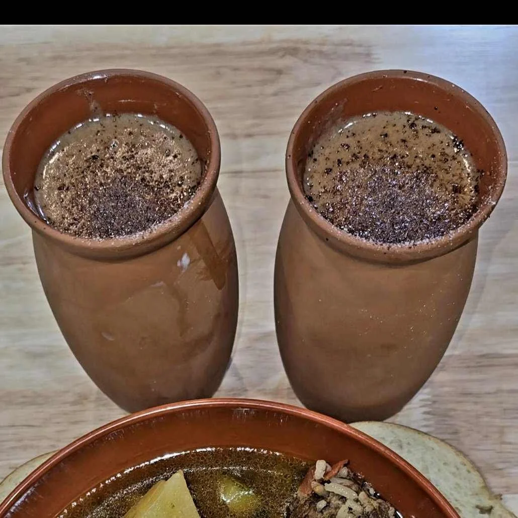 This traditional Mexican drink is a thick and comforting hot chocolate made with masa harina, piloncillo, and cinnamon—a perfect way to warm up on cold days.