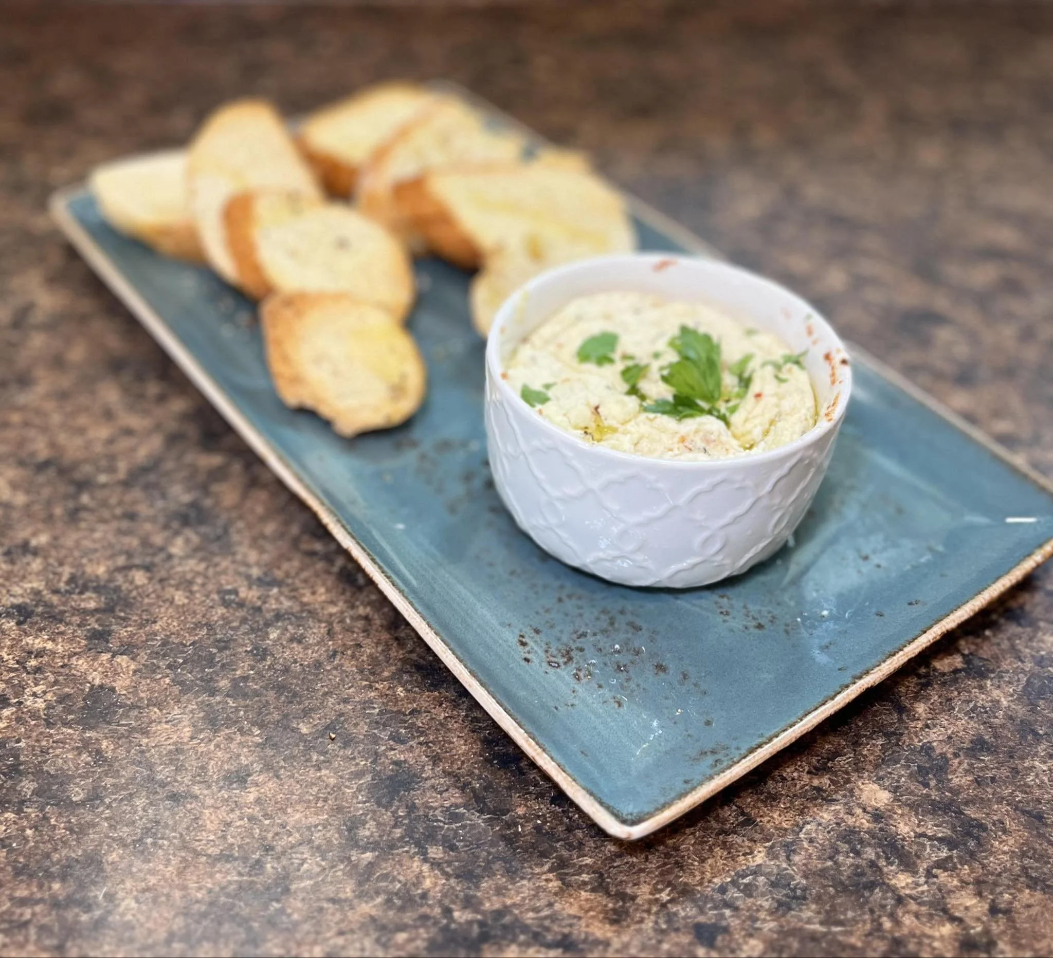 Roasted Garlic and Goat Cheese Hot Dip