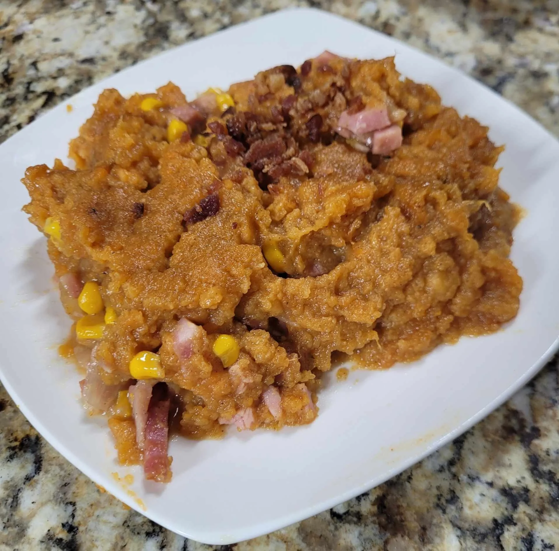 Sweet Potato and Honey Ham Shepherd’s Pie