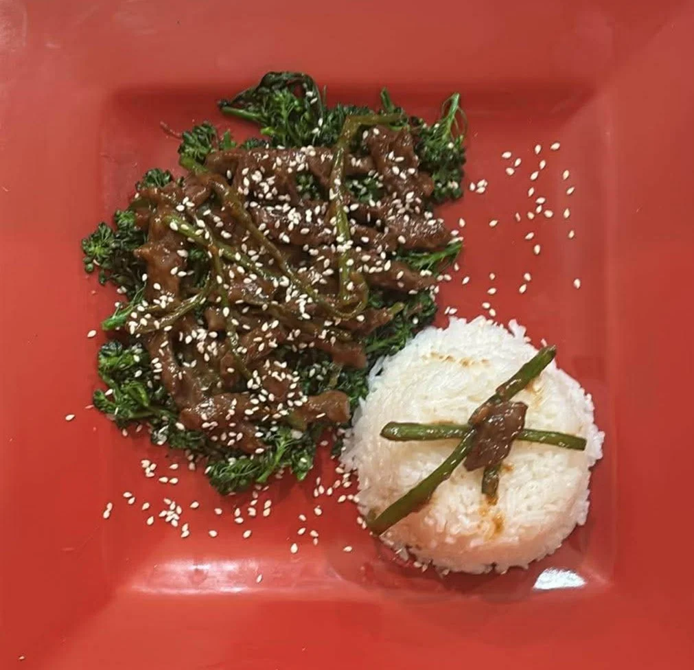 Stir Fried Beef and Gai Lan