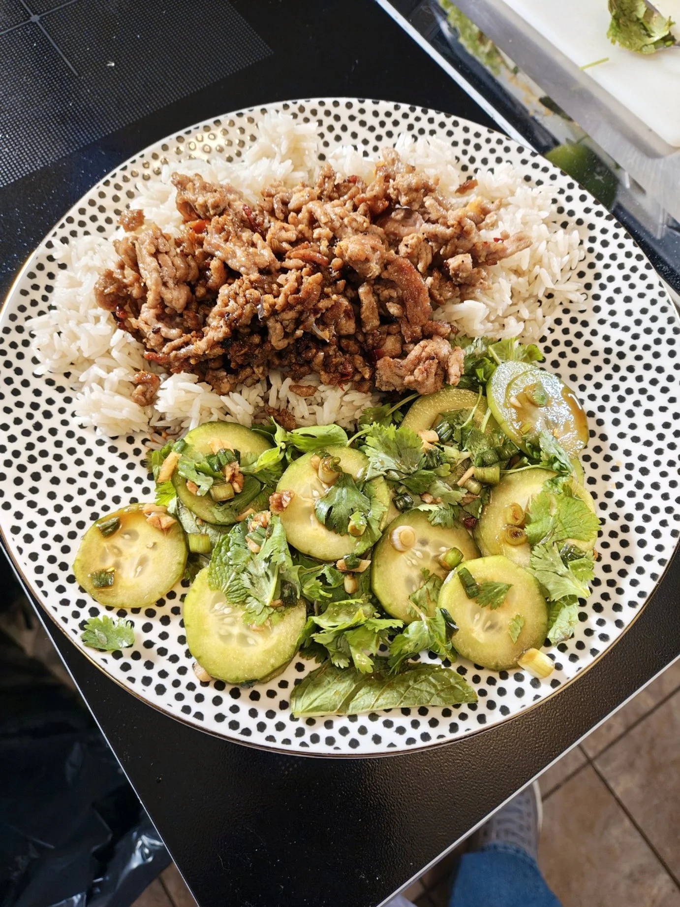 Ginger Pork and Cucumber Salad