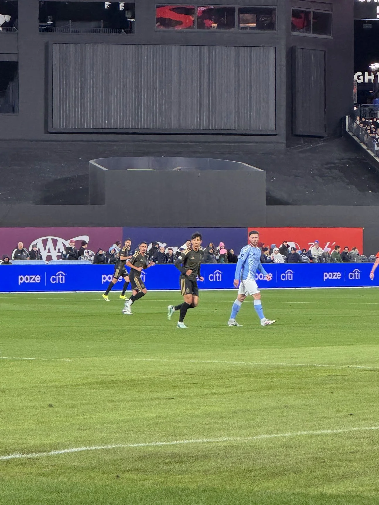 Son Heung-min on the field at Citi Field on AAPI Night