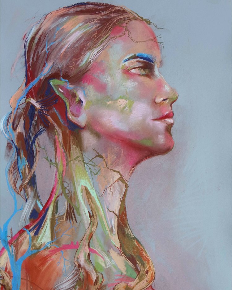 I Feel Your Presence (2021) a self-portrait by Alina Zamanova | Amour Caché L'AMOURZINE