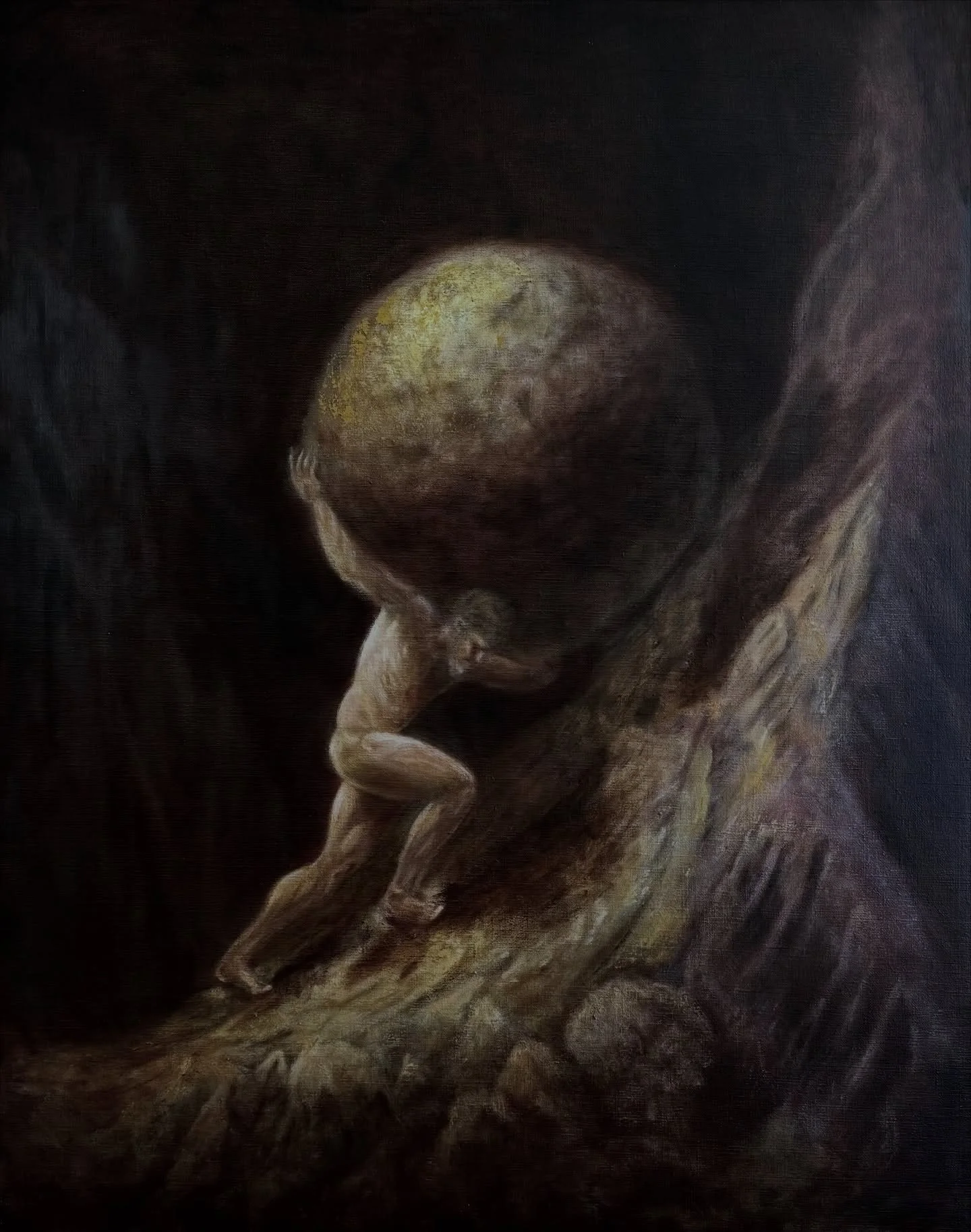 Sisyphus

Oil on canvas 

Size: 30&rdquo; x 38&rdquo;