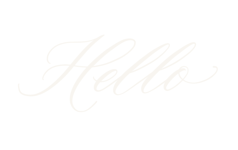 Elegant script text reading 'Hello' on a black background.