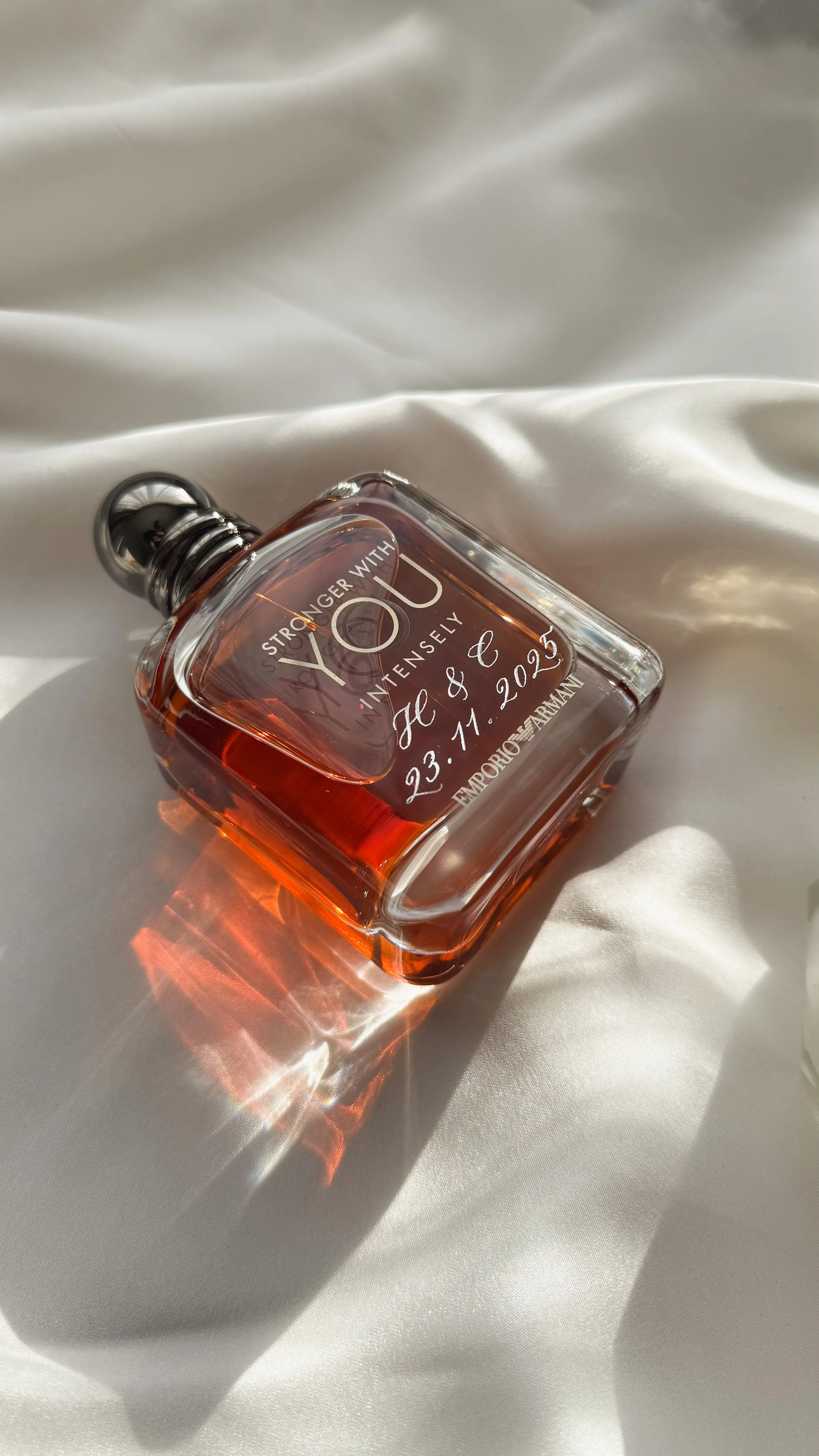 Engraving on Stronger with You Fragrance